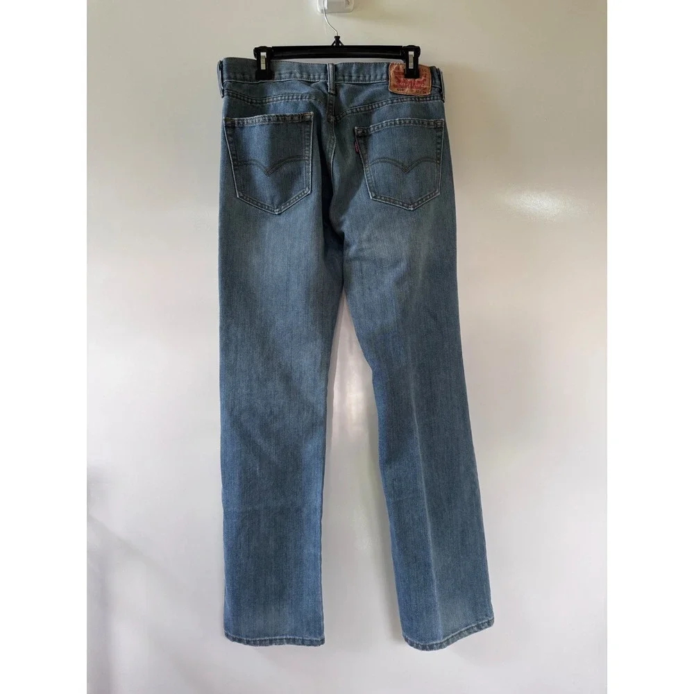 Levis 559 Mens Relaxed Straight Leg Jeans Medium Wash Blue Denim 33x34